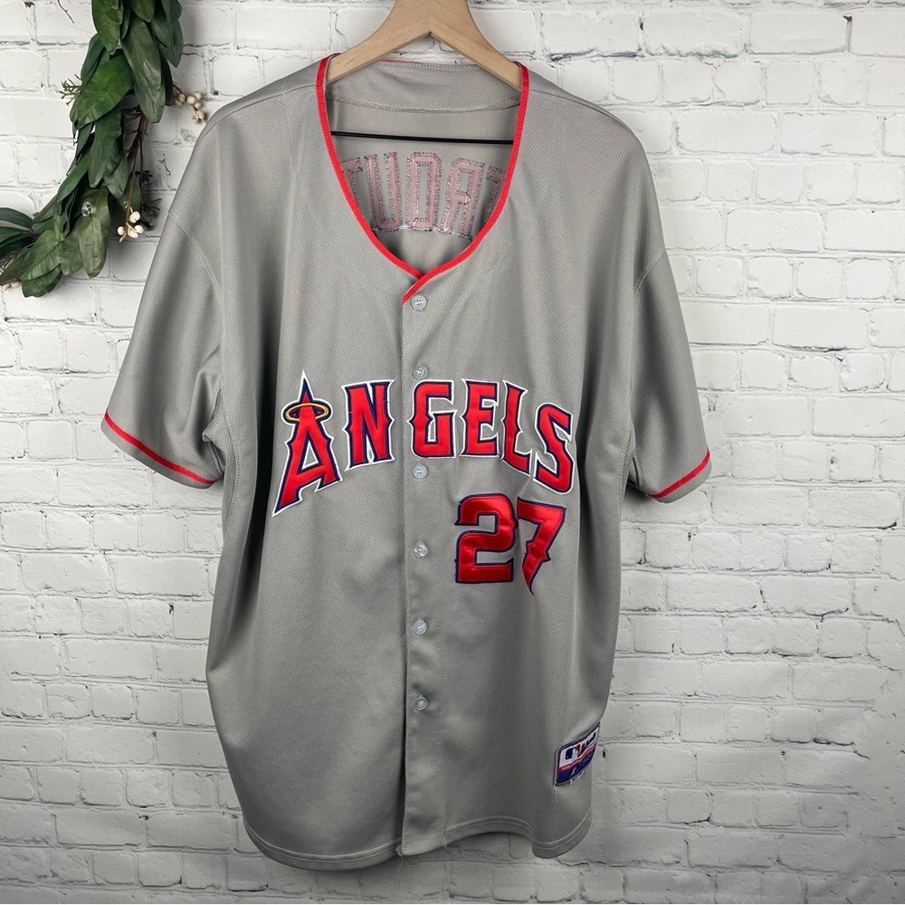 MAJESTIC Mike Trout #27 Authentic Collection Performance Apparel Jersey size 56